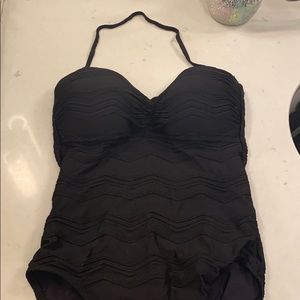 Black one piece swimsuit